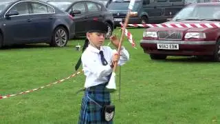 Young Drum Major Highland Games Perth Perthshire Scotland