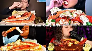 ASMR SPICY SEAFOOD BOILED Compilation//Compilation//no talking///Bites only//asmr Mukbang//asmr food