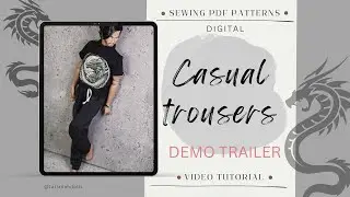Casual trousers for FR HOMME male doll. Sewing tutorial DEMO TRAILER.