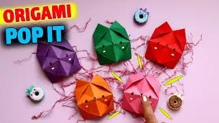Origami Paper Pop It | Оригами Pop It Котик из бумаги | DIY TikTok Fidget Toy | Антистресс игрушка