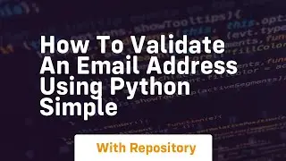how to validate an email address using python simple