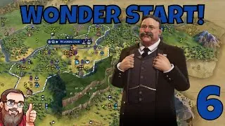 Civilization 6 - Wonder Start - 'Bull Moose' Teddy on Mount Roraima! Civ 6 America Gameplay - Ep.6