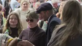 David Beckham joins queue to see queen's coffin
