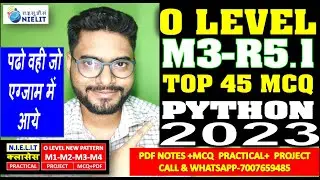 Python Live Class | Top 45 Numpy MCQs | Target 19 August O level Exam (M3-R5.1) Python MCQs