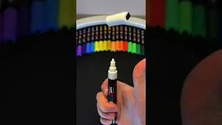 Activating WHITE marker. POSCA palettes. Part 1