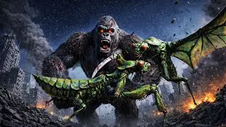 Epic Monster Battle in 4K Cinematic Style | Giant Gorilla vs Dragon | Colossal Creature Clash