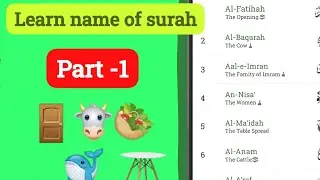 Easy tricks to remember Surah Names - surah 1-10 | 114 surah names | how to memorize fast and easily
