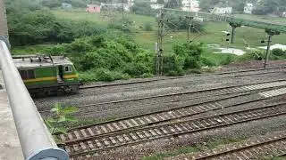 INDIAN EMPTY FREIGHT TRAIN.(TOP VIEW)