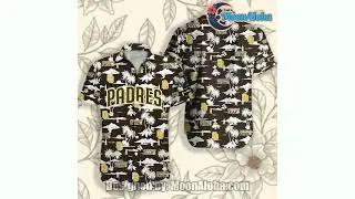 San Diego Padres Coconut Ocean Black Retro Hawaiian Shirt
