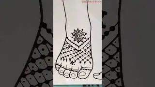 Simple mehndi design for leg|#mehndi |#henna