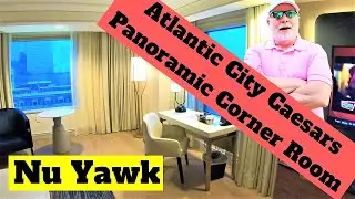 🟡 Atlantic City | Caesars Hotel & Casino Renovated Centurion Tower Panoramic View Corner Room Tour!