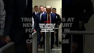 Trump arrives at New York court for hearing in hush money criminal case