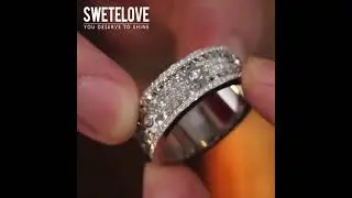 Handmade Men Gear Rotatable Design Eternity Band Ring