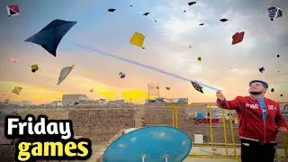 Friday games kite chambero seens | kite flying games | kite cutting | Usmanalivlogs 