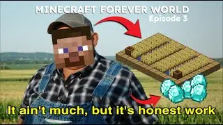 I built a FARM on my Minecraft FOREVER WORLD