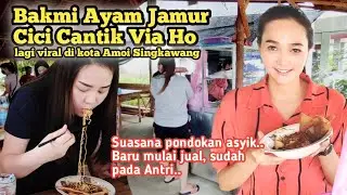 BARU BUKA SUDAH RAMAI. BAKMI AYAM JAMUR CICI CANTIK VIA HO. HOMEMADE SINGKAWANG. HALAL.