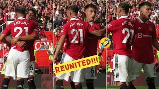 Antony & Lisandro Martinez celebration after Antony's Debut Goal vs Arsenal