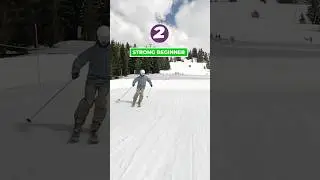 Strong beginner skiing (level 2) #skischool #skitips #skiing