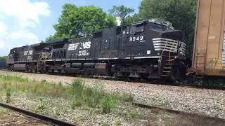 NS NB Autorack Train with friendly Horn Show! On 6/12/21 in Flovilla GA