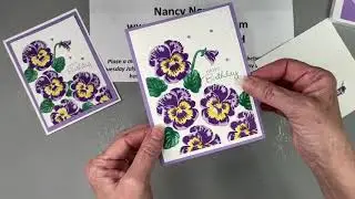 How to Stamp or Build Stampin' Up! Pansy Patch Cards