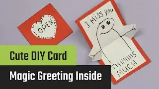 How to make a Pop Up Hug Card | I Miss You This Much Card | DIY | Handmade Greeting