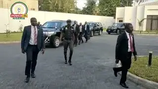 Moment Tinubu arrived his Lagos Residence Ahead of Sallah Celebration
