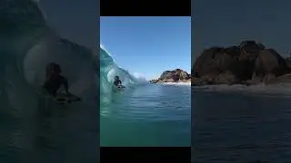 Grommie getting a dry hair barrel - 1st wave of the session.