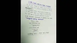 CVPA(Cost-Volume-Profit-Analysis) || Unit-4 Accounts ||Nta Net Commerce/Management.