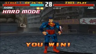 Hard Mode Playthrough Tekken 3 Ogre as Super Man | Tekken 3 Game 