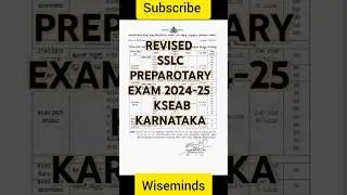 REVISED SSLC PREPAROTARY EXAM 2024-25 | KSEAB | KARNATAKA