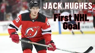 Jack Hughes #86 (New Jersey Devils) first NHL goal Oct 19, 2019