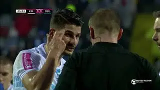 Utakmica Rijeka-Dinamo: Le&scaron;ković u 26. minuti zaradio drugi žuti karton