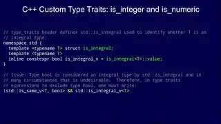 C++ Custom Type Traits: is_integer and is_numeric