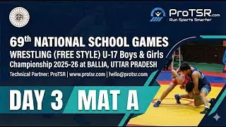 Day 3 Mat A 🔴 69th National School Games Wrestling U-17 (Free Style) | Live Stream