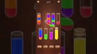 Color Water Sort Woody Puzzle Level 71 Walkthrough Solution Android/iOS