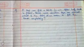 A tap can fill a tank in 6 hours. After half the tank is filled, three more similar taps are opened.