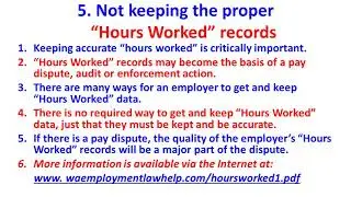 13 Most Common Washington State Employment Law Violations