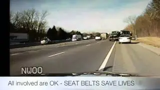Ladder on the interstate dash cam video