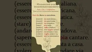 #Audiogrammatica Сослагательное наклонение в итальянском #shorts Pare che Maria sia australiana