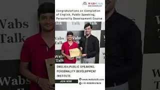 Many Congratulations on Completion of English, Public Speaking, Personality Development Course