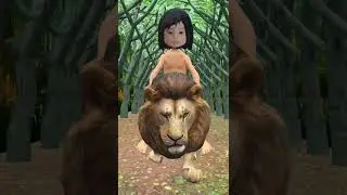 Tiny Hero Muhammad: Jungle Ride on a Lion! 🦁✨ #TarzanBaby