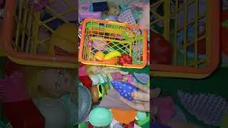satisfying with unboxing #colr full miniature barbie kitty kitchen fruit set toys video #asmr