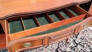Vintage Mahogany Sheraton Buffet Sideboard by Paine