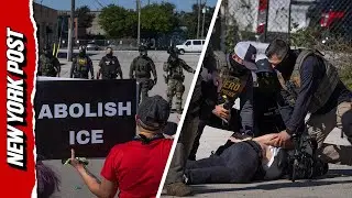 Anti-ICE Rioters CLASH With Agents Outside Immigration Facility in Suburban Chicago