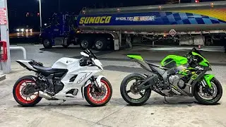 Can my zx10r keep up with a R7??