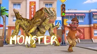Chased By a Monster | 3D Animated Short Film | Funny Comedy Cartoon