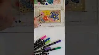 Gelli Plate Printing Markers & Acrylic Paints Flower Fun with Janette