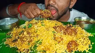 CHICKEN BIRYANI WITH RAITA & GRAVY EATING SHOW | ASMR MUKBANG VIDEO | EATING CHALLENGE 