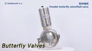 Stainless Steel Butterfly Valves Sanitary Grade Pneumatic For Powder