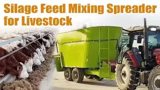 Trailed Vertical Silage Mixer & Spreader - Efficient Feed Mixing & Spreading for Livestock#mixer